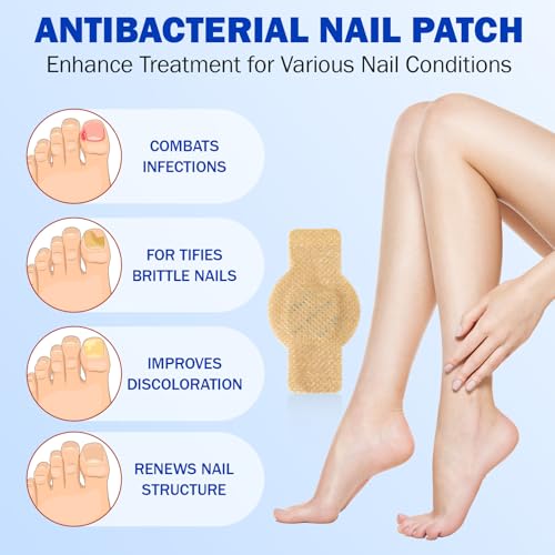 Nail Patches for Toenail Repair – 42PCS Overnight Nail Support for Damaged, Thick, or Yellow Toenails, Natural Formula, 8-Hour Renewal Patch for Men and Women, Safe for Daily Use - Image 3