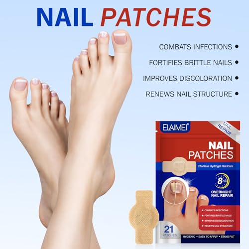 Nail Patches for Toenail Repair – 42PCS Overnight Nail Support for Damaged, Thick, or Yellow Toenails, Natural Formula, 8-Hour Renewal Patch for Men and Women, Safe for Daily Use - Image 2